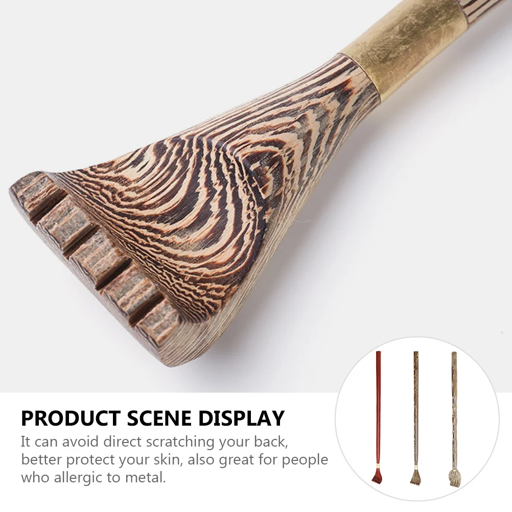3 قطعة هرش الجسم خشبية الظهر هرش مقبض طويل حكة الإغاثة الإجهاد الاسترخاء الظهر مدلك خدش عصا تدليك