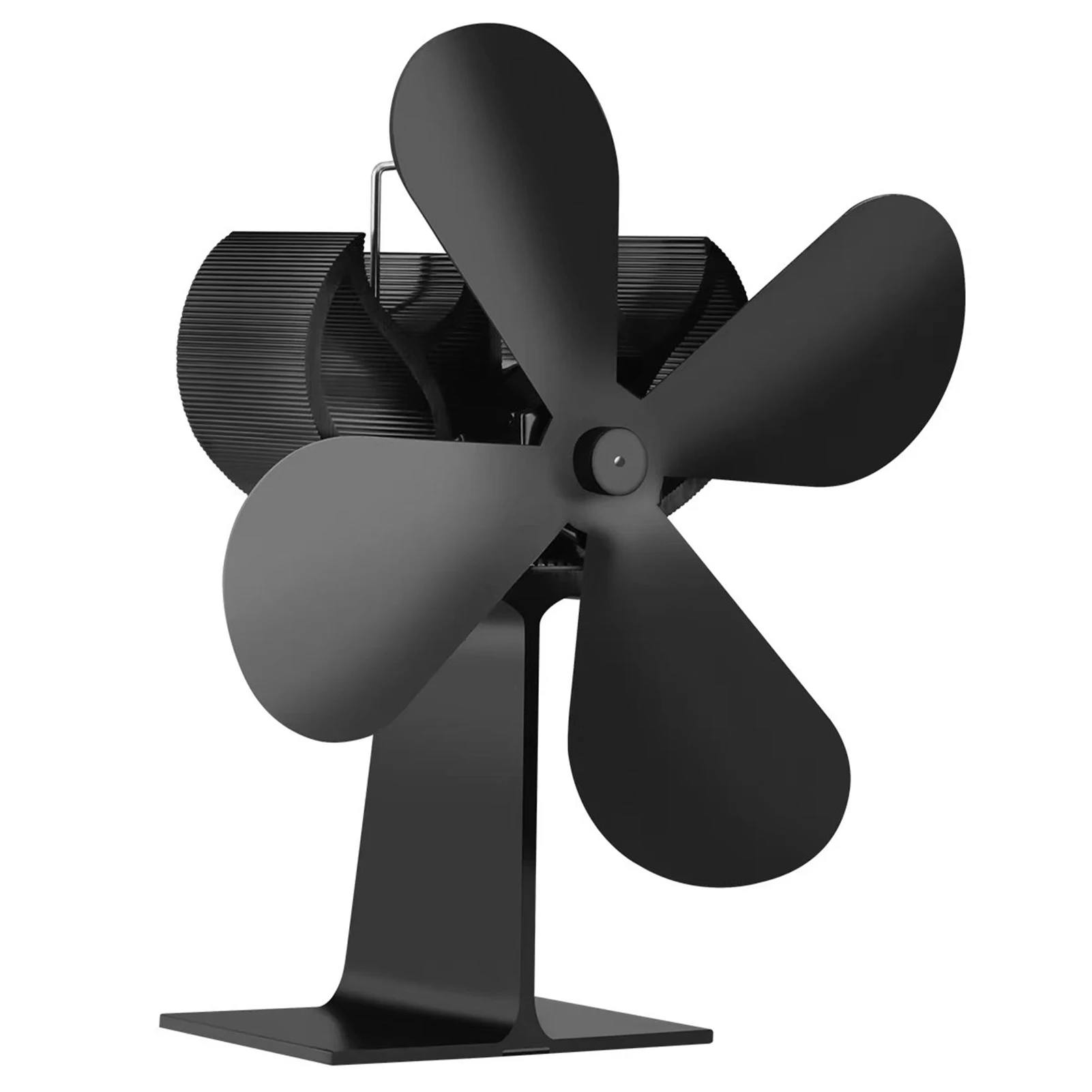 

Fireplace Fan Heat Powered Stove Fan Black 4 Blades Quiet Fireplace Fan Efficient Heat Distribution Stove Fan