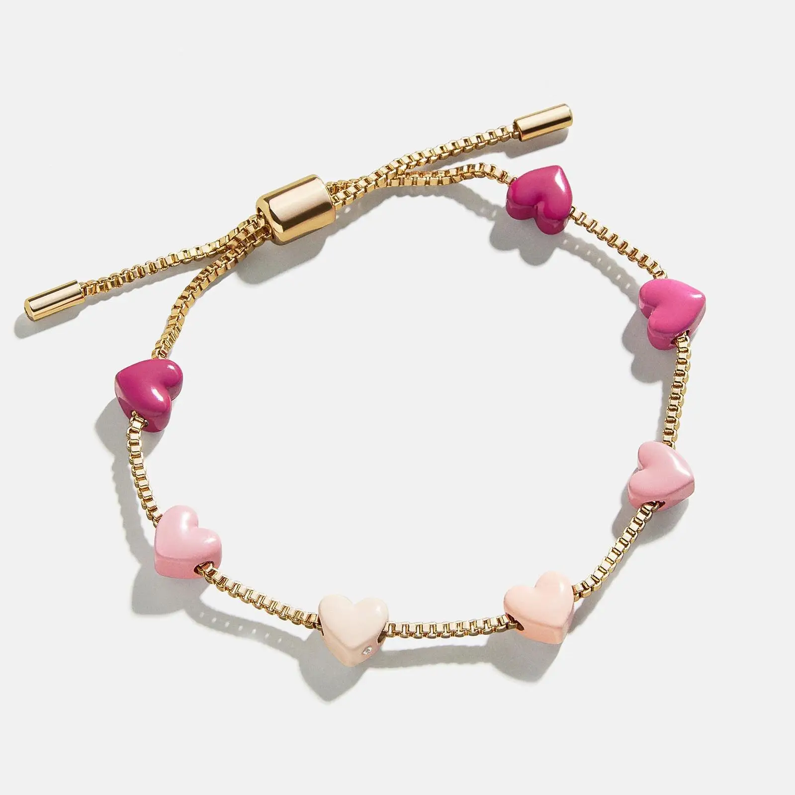 

Color Love Gradient Bracelet Ins Fashion Cute Plated Gold European And American Jewelry Adjustable Bracelet Friendship Gift