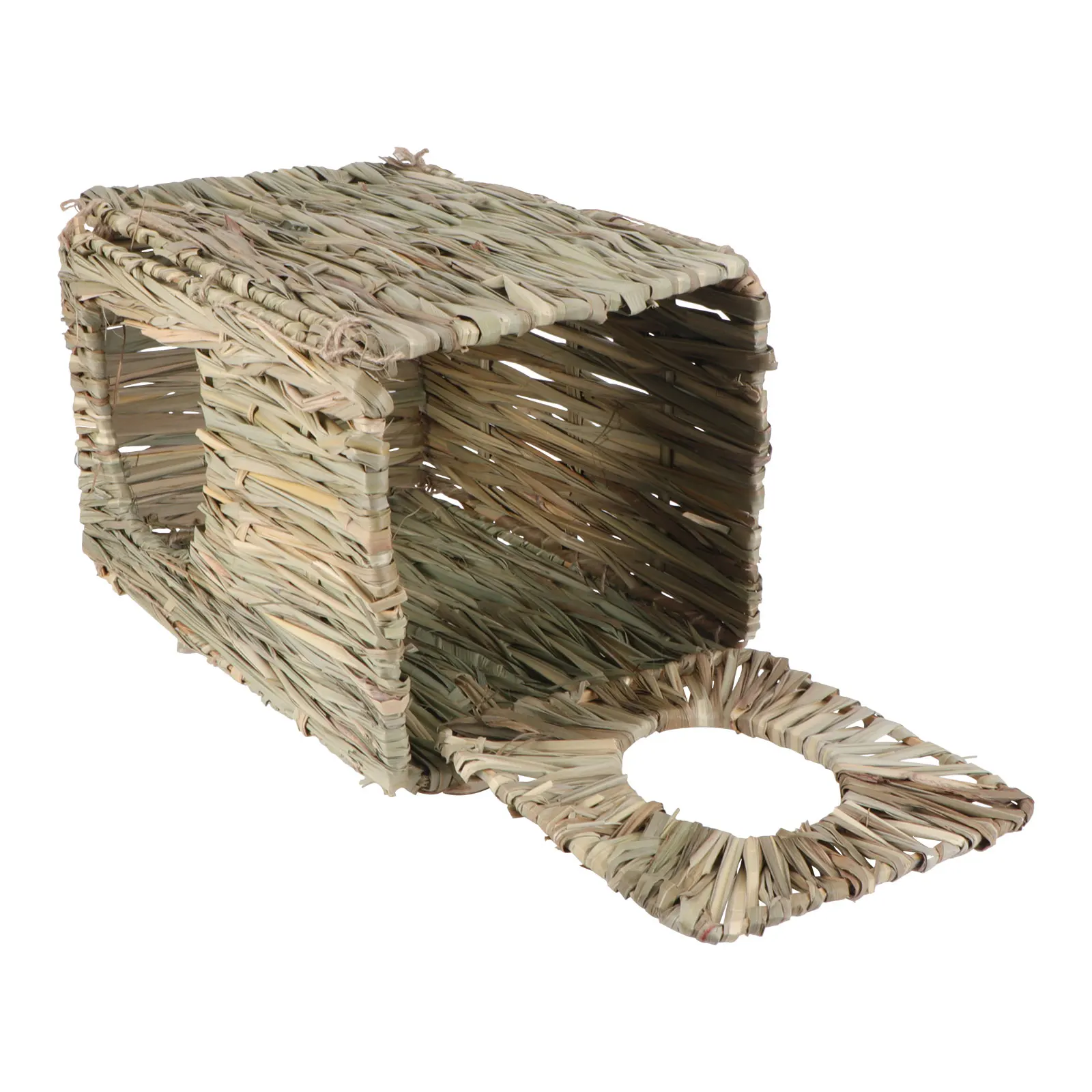 

Straw Woven Rabbit Nest Pet House Comfortable Sleeping Supplies Durable Natural Material Safe Biting Small Pets Resting Foldable