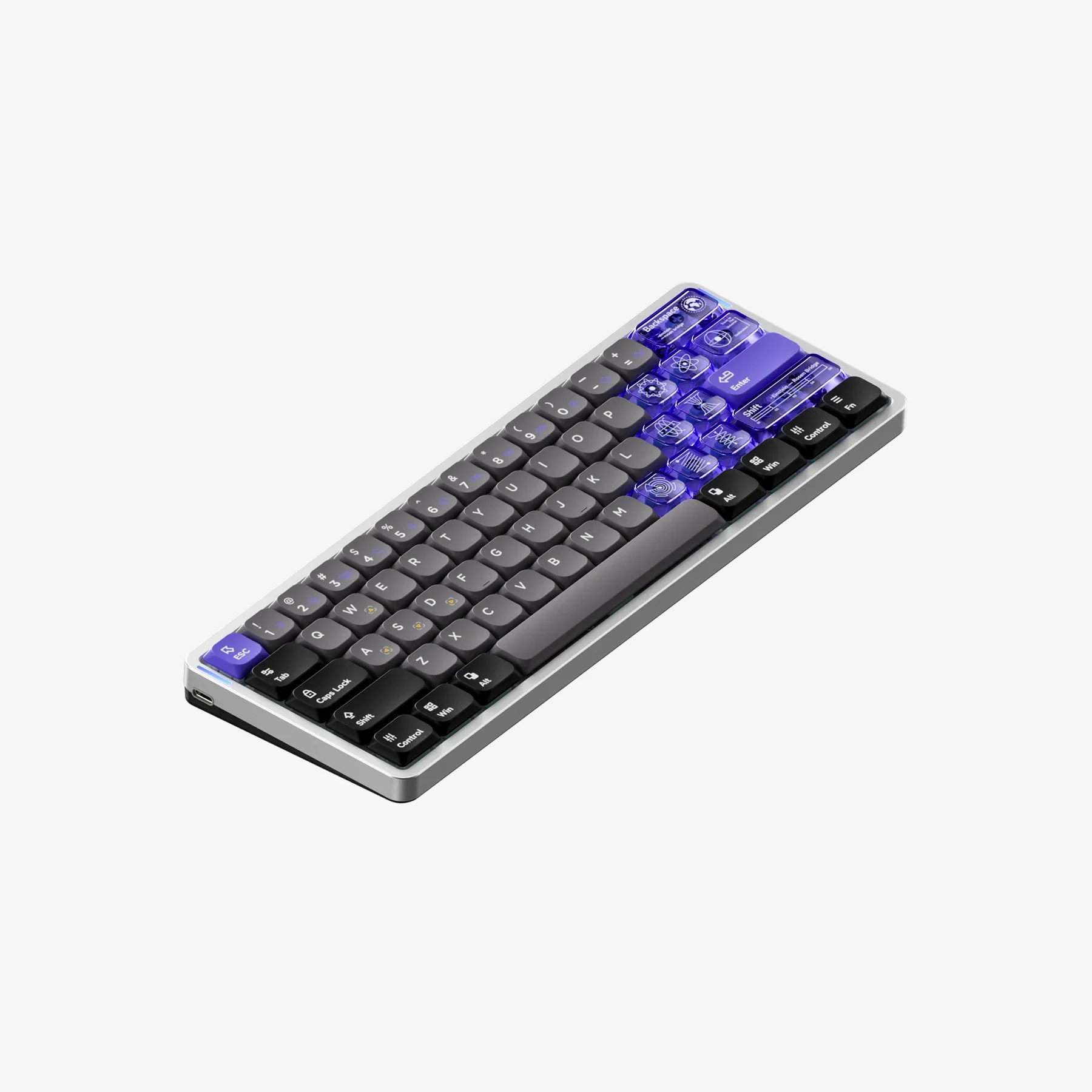 Nuphy Air60 HE Wired Magnetic Gaming Keyboard,61 Keys Rapid Trigger,60% Compact,Actuation Point Adjustable, 8K Hz Polling Rate