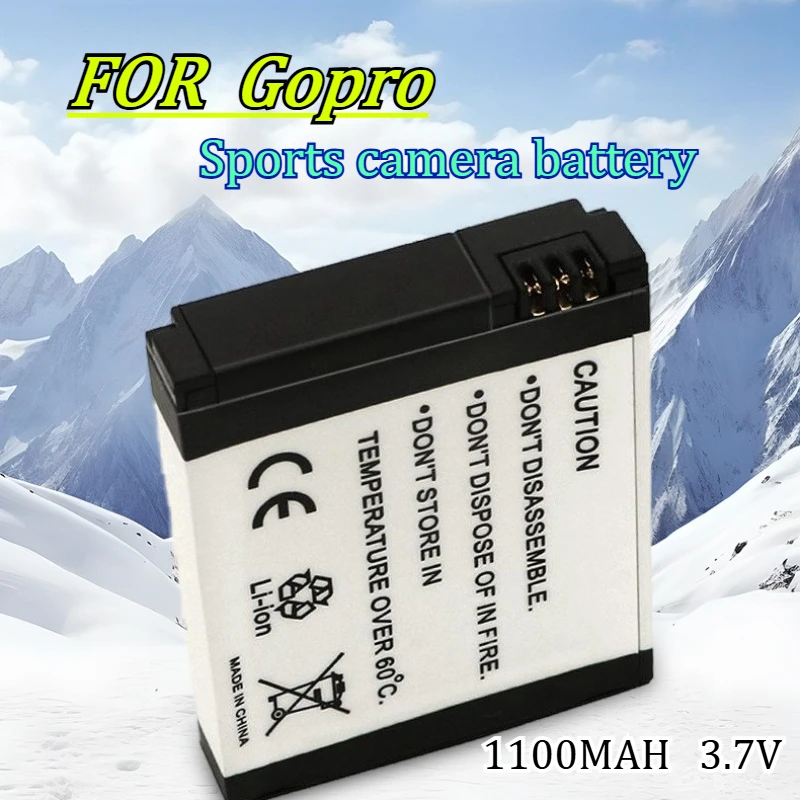 1100MAH 3.7V Suitable for Gopro Sports Camera AHDBT-001 002 Battery for Gopro Hero2 Hero 2 Long Endurance Digital  Battery