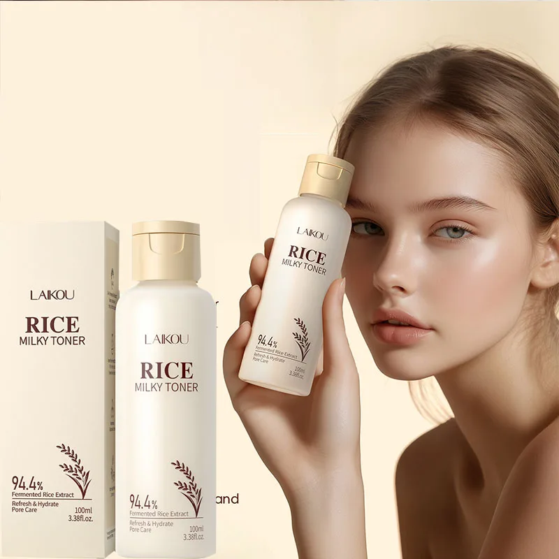 

100Ml Laikou Rice Toner Hydrating Moisturizing shrink pores Improve skin quality Plant Extract Facial Skin Care Cosmetics