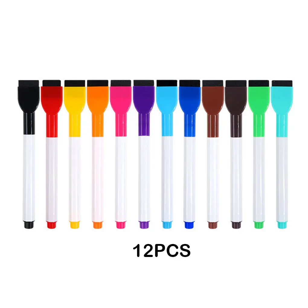 12pieces 12 Color Drawing Pen Set Made Of High Coloring Ink With Low Odor And Fast Drying. Erasable 12pcs