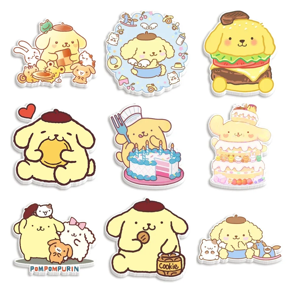 30 Pieces/lot Japanese Cute Dog Sanrio Cartoon Pom Pom Purin Flat Resin DIY Earrings Home Decoration Accessories