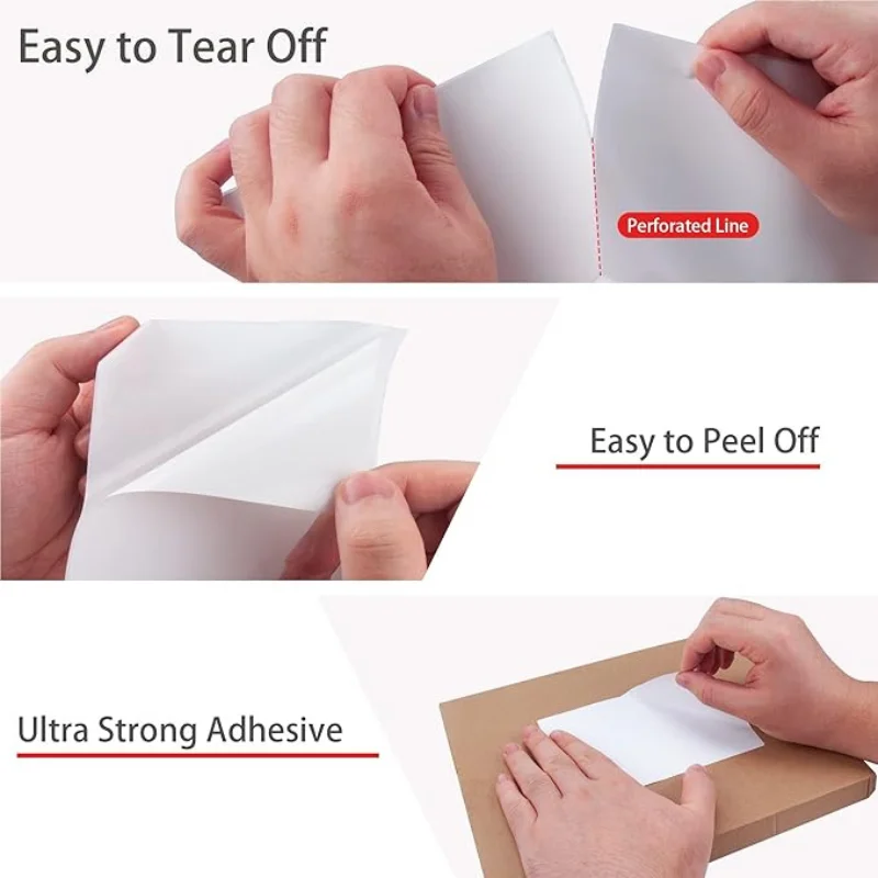 KAYSION 4x6 Direct Thermal Label Paper 500pcs Perforated Fanfold for Shipping Label Printer DHL UPS Express Barcode