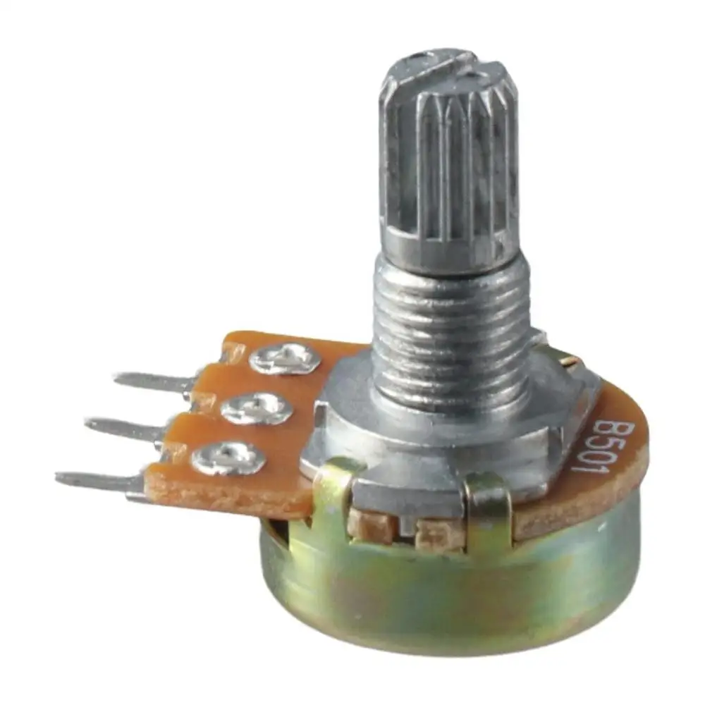 Easy to us B500 500 Ohm Potentiometer Single Linear Rotary Taper Metal