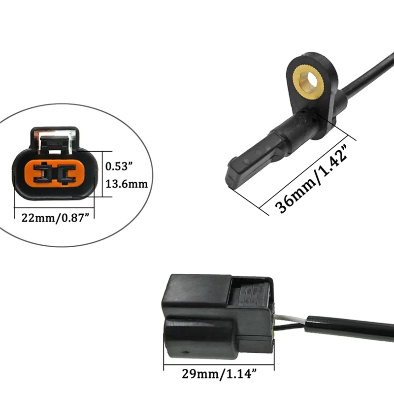 Strict MR977399 & MR977400 Rear Left Right ABS Wheel Speed Sensor For Mitsubishi Grandis (NA4W) 2004-2010 2.4L
