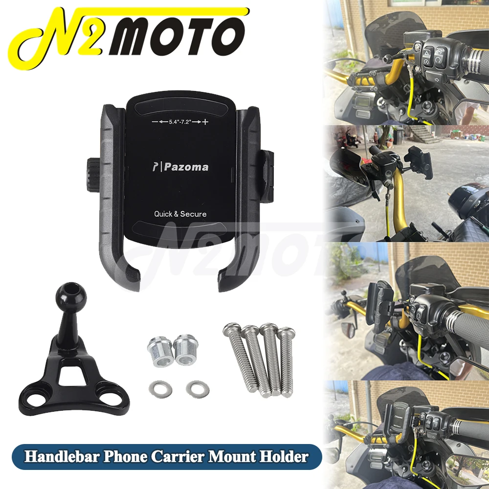 

Handlebar Brake Clutch Control Base Ballhead Mount Insta360 Camera Bracket Mobile Phone Holder For Harley Sportster XL Touring