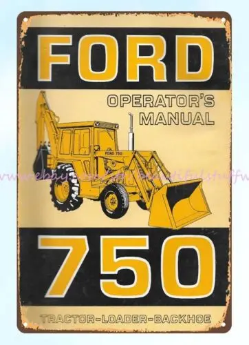 1975 TRACTOR LOADER BACKHOE farm barn agriculture metal tin sign nostalgic