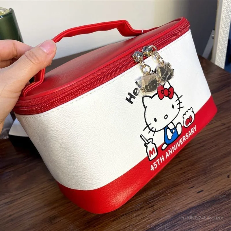 Sanrio Hello Kitty borsa per il trucco borsa per il trucco di grande capacità Cartoon Cute Handbags Y2k ragazze borsa per la conservazione della