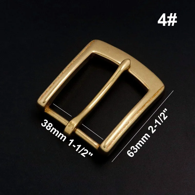 1pcs Solid Brass Belt Buckle End Bar Heel bar Buckle Single Pin Belt Half Buckle for DIY Leather Craft Bag Strap Jeans Webbing