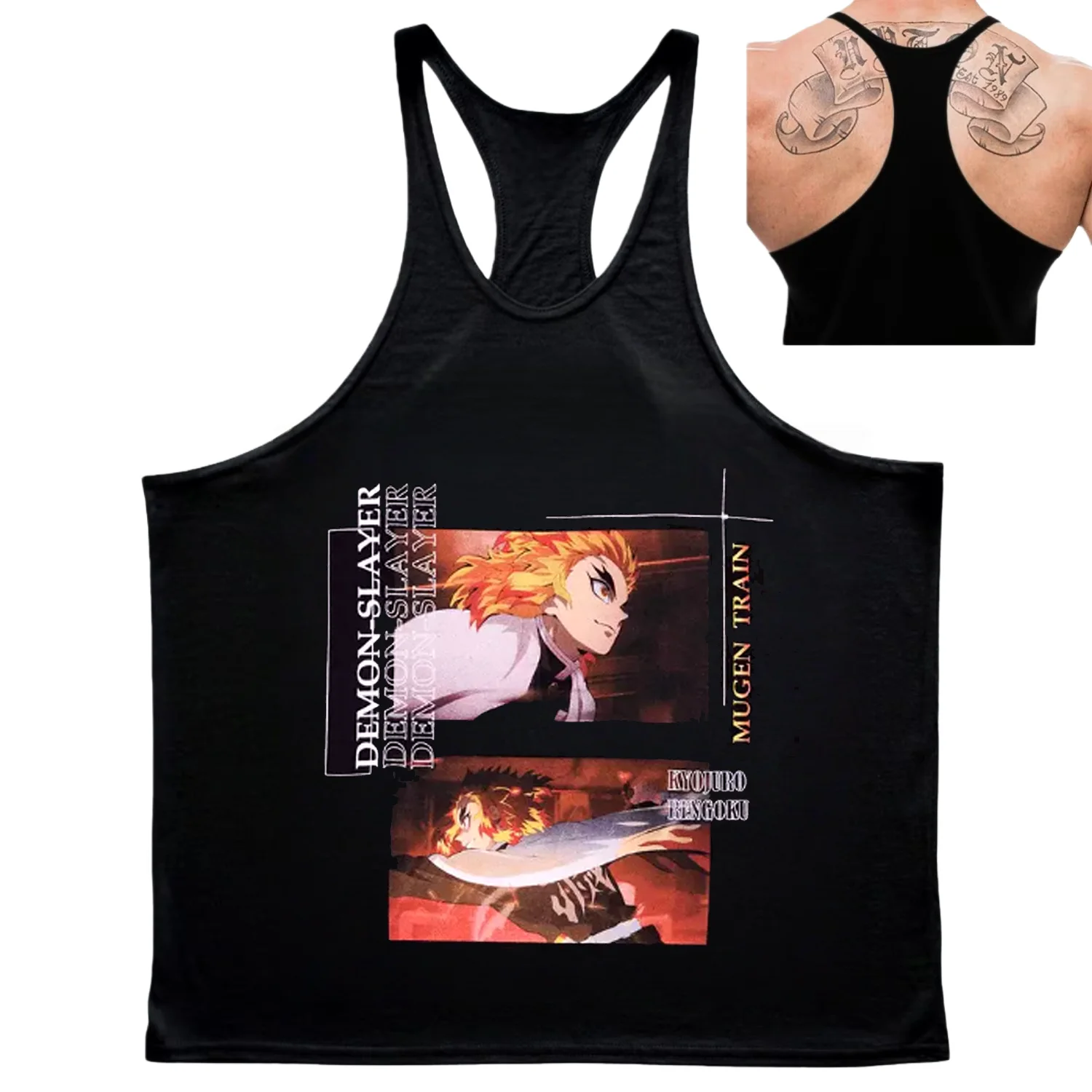 شيطان القاتل انمي ياباني مطبوعة القطن الخالص سترة عادية وعصرية الرجال والنساء الصيف المتضخم سترة الملابس #1
