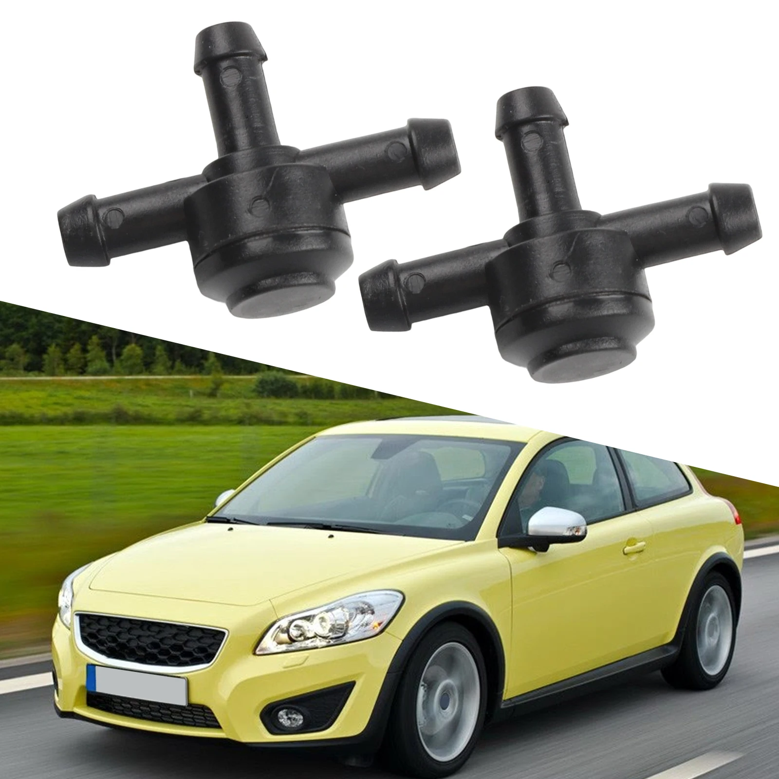 2Pcs Washer Valve Pair for Volvo For C30 C70 S40 S60 S80 V50 V70 XC60 Includes Part Numbers 9178895 and 31391513