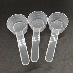 20g Spoon Individually Packaged 40ml Flat-bottomed   Measuring  with Scale Transparent Plastic