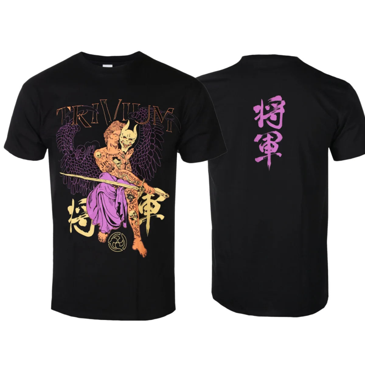 Camiseta Trivium Kanji con patrones artísticos, camiseta de moda de verano para hombres y mujeres, camiseta de algodón informal, camiseta clásica de banda urbana