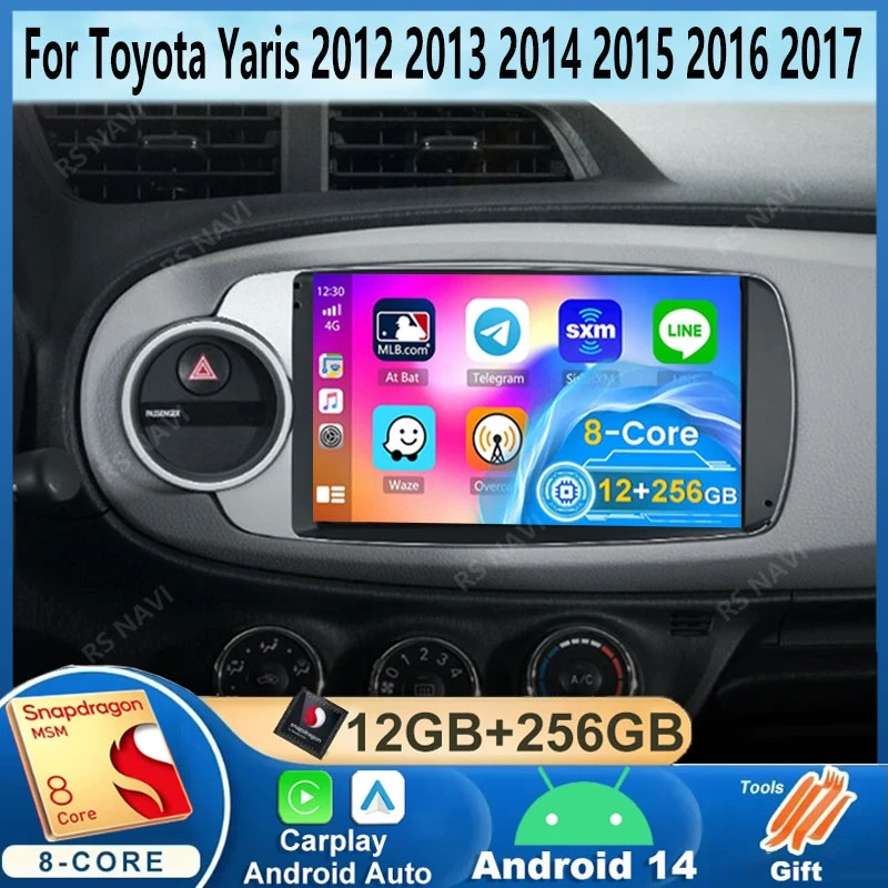 

Автомагнитола Toyota Yaris, мультимедийный видеоплеер на Android 14 для Toyota Yaris 2012, 2013, 2014, 2015, 2016, типоразмер 2DIN