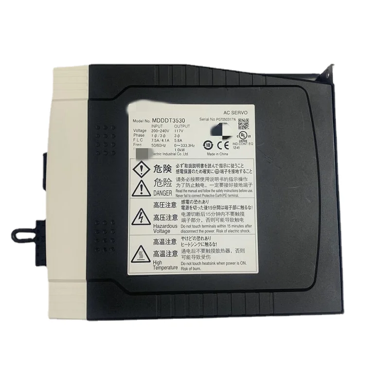 

Best selling MDDDT3530 SERVO DRIVE 200-240 V 7.5/4.1A 50/60HZ 1KW NEW AND ORIGINAL GOOD PRICE