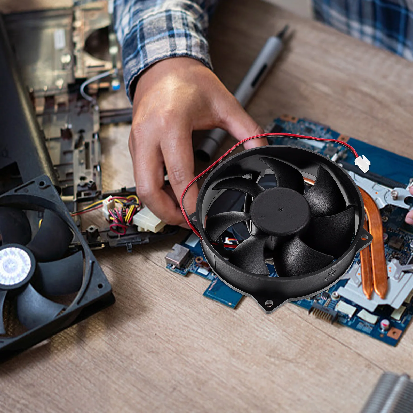 

Cooling Fan CPU Cooler Chassis Air Radiator Device Small Size Lightweight High Wind Pressure Large Low Noise Computer