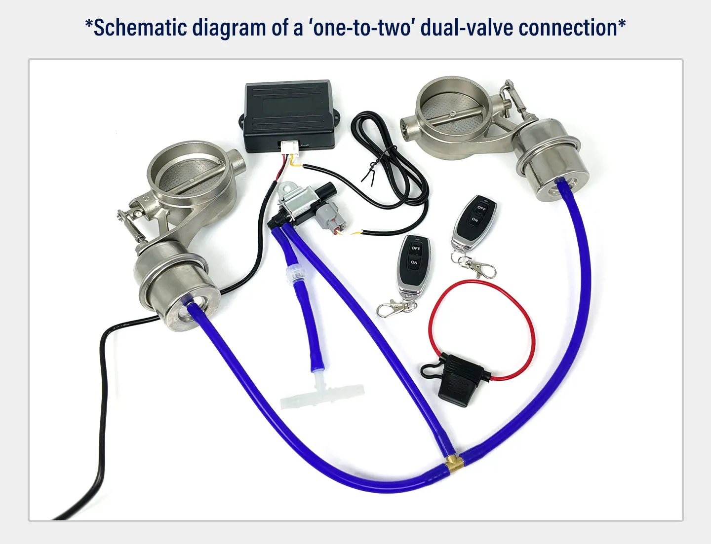Kabelloses Fernbedienungs-Set für Vakuum-Magnetventile zur Abgasanlage für die Modifikation und Klanganpassung von Fahrzeug-Schalldämpfern – Detail 5