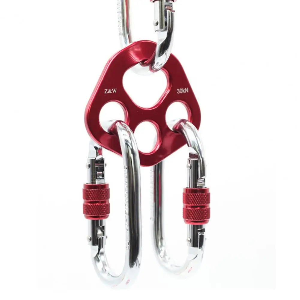 Rigging Plate 4-Hole 30KN Aluminum Alloy Force Plate Mountaineering Expansion Rope Splitter Rigging Climbing Accessories view 5