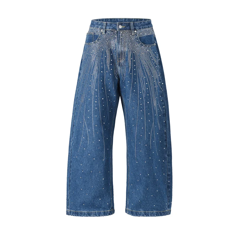 

Creative Hot Stamping Fashionable Jeans Men Women High Quality Loose Versatile Jeans