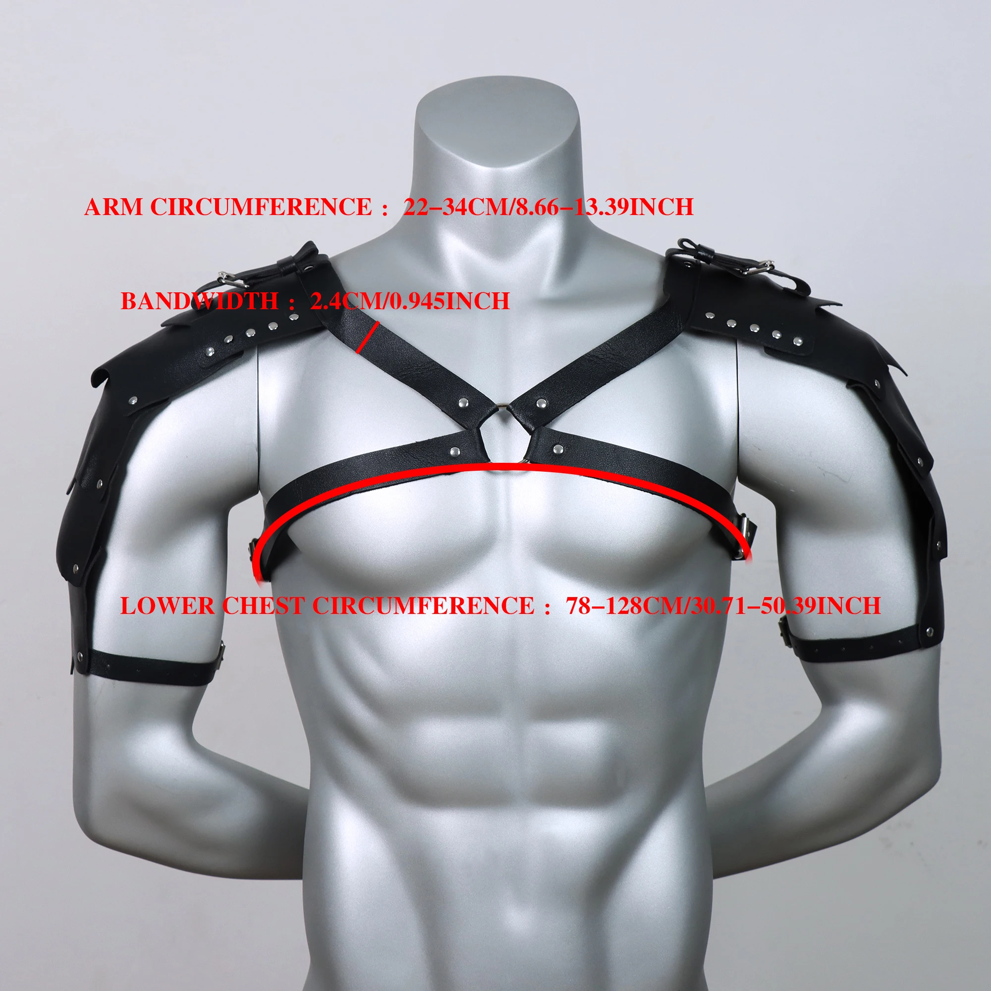 Men's Harness PU Leather Chest Belt Body Restraint Shoulder Straps Men Punk Club Clothing Costume Accessories