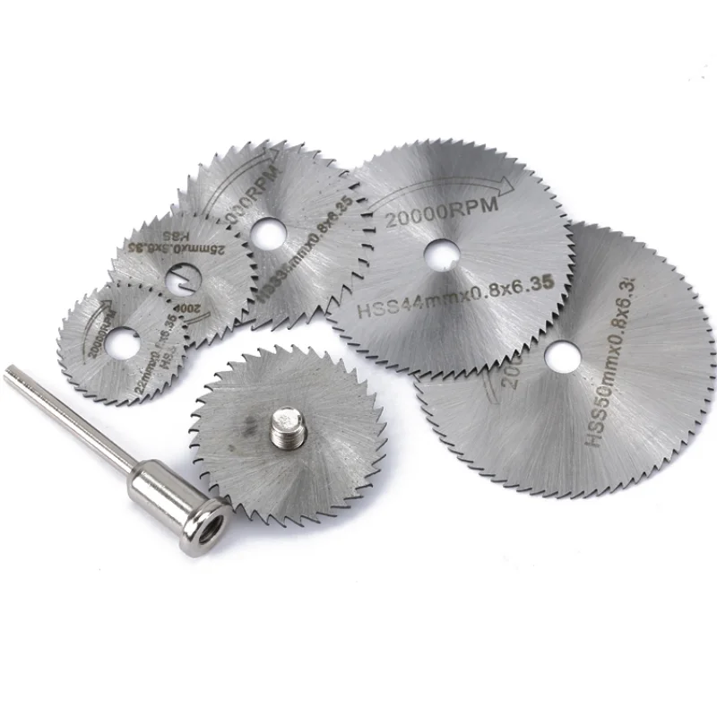 /05/2019 de coupe HSS pour scie circulaire, outils à distance, coupe de mandrin, mini lame de scie, perceuses à bois, outils pour accessoires Dremel, 7 pièces