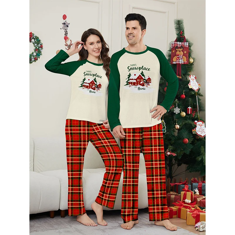 Christmas Matching Family Pajamas Outfits 2024 New Xmas Adult Mother Father Kids Set Baby Romper Sleepwear Family Look Pyjamas