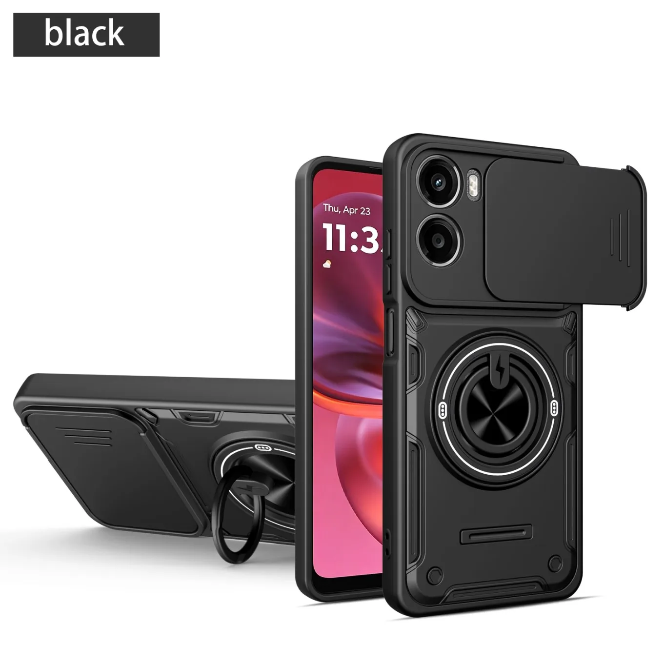 Stoßfeste Schutzhülle für Motorola Edge 70 60 Fusion Pro G86 G56 G06 G85 G15 G05 Kameralinsen-Schutz Magnetischer Ringständer Cover – Detail 13