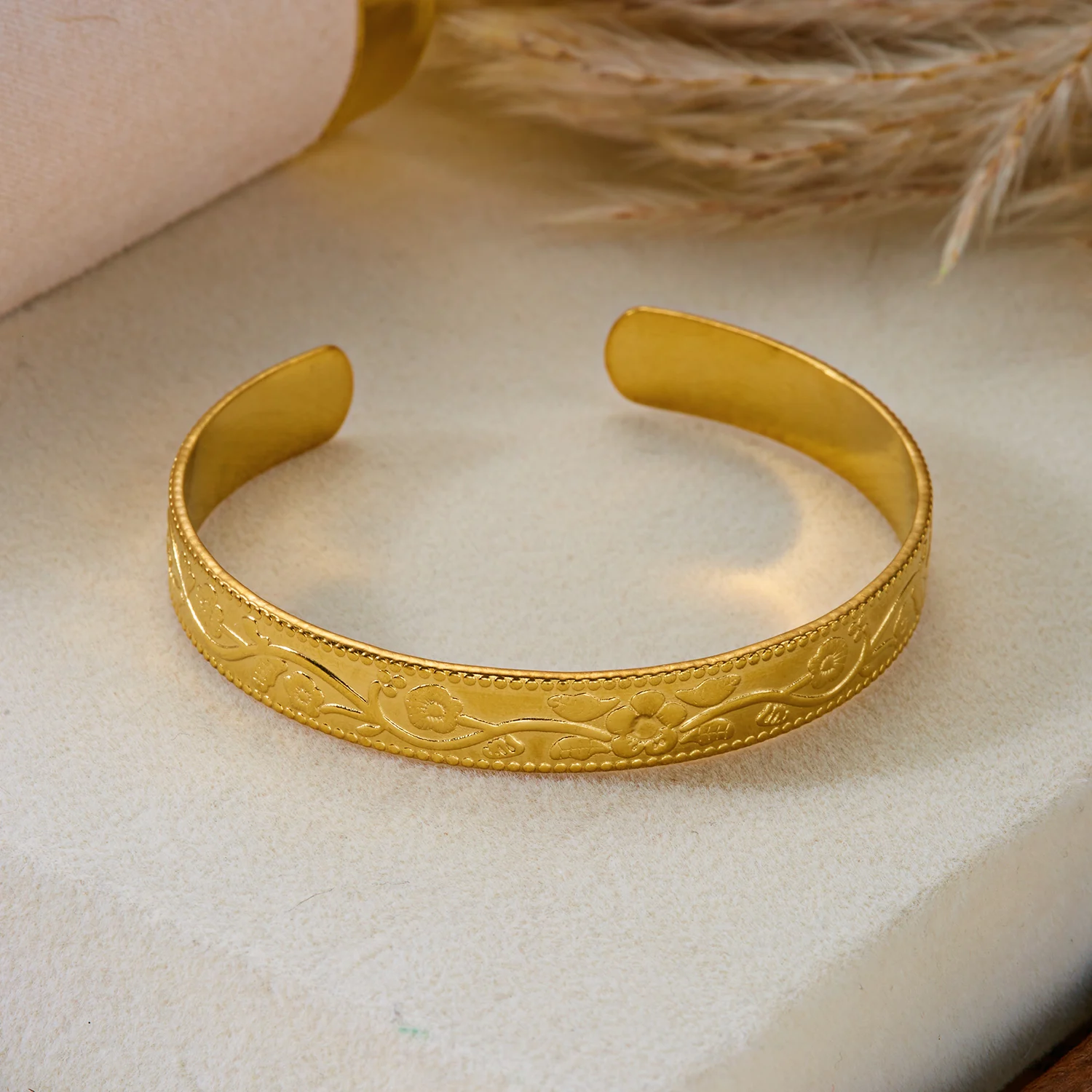 Vintage Edelstahl Blumen-Manschettenarmbänder für Damen und Herren Unregelmäßige Geometrische Wassertropfen Metall Offener Armreif Party-Schmuck – Detail 7