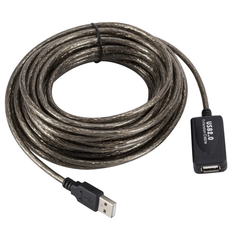 5m 10m 15m 20m USB 2.0 cavo di prolunga per amplificazione del segnale Extender per scheda di rete Wireless con cavo di prolunga USB Chip