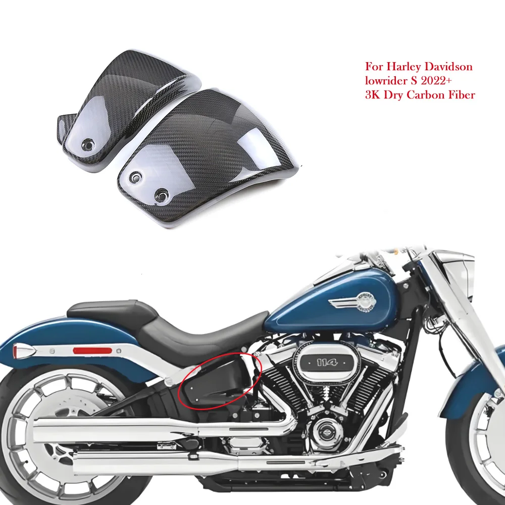 For Harley Davidson Lowrider S 2022 2023 2024 Motorcycle Accessories 3K Carbon Fiber Side Panel Covers Frame Guard Fairing Kits