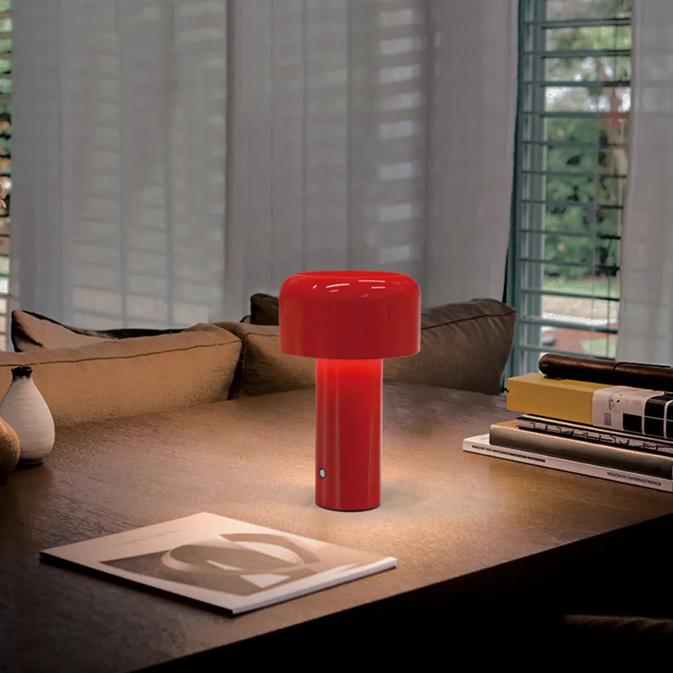 Retro Mushroom LED Table Lamp Bar night lamp Touch Sensor Reading Lamp  Infinitely Dimmable Desk Lamp Rechargeable lighting - Image 4