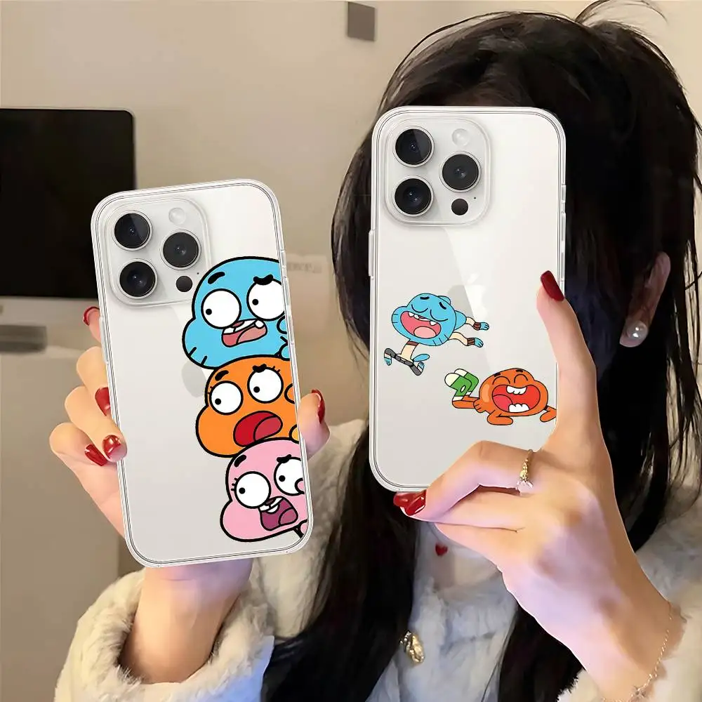 Casing HP Lucu H-Darwin Watterson-S Untuk IPhone 17 16 15 14 Plus 13 12 11 Pro Max Penutup Belakang HP Transparan Anti Benturan