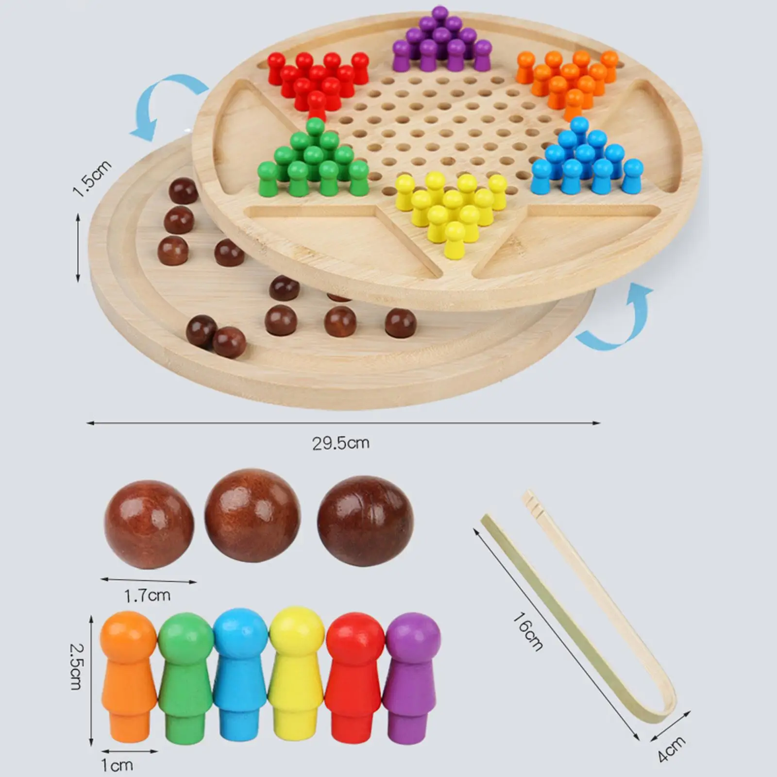 Peg Solitaire Board Game Strategy Board Game Marbles Game Board Chess Wooden Kongming Chess Chinese Checkers Set Board Games