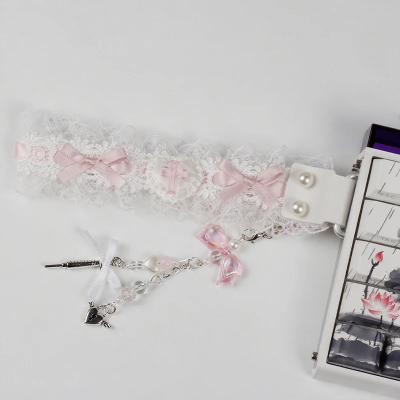 【Lace Keyboard Ribbon Mechanical Keyboard Strap Universal Personalized Keyboard Ribbon Keyboard Decor Accessories】