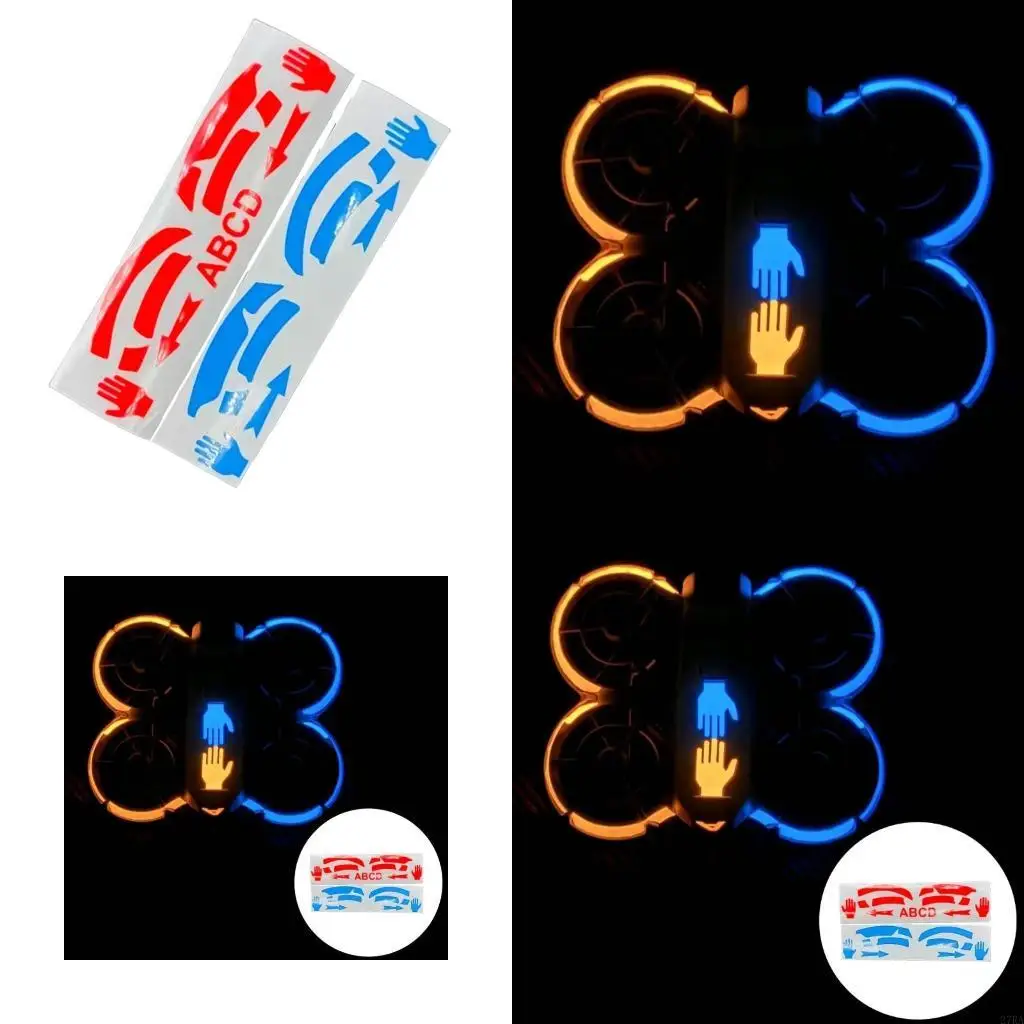 

27RA Reflective Stickers Waterproof Night Flight Glowing Sticker For Drones Waterproof Decorative Decal Night Visibility
