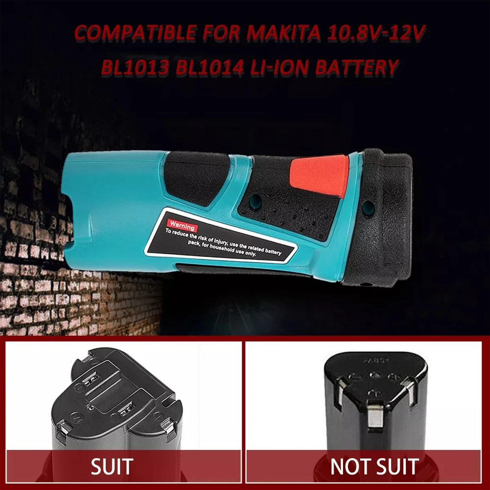 ไฟฉาย LED 140LM 3W สำหรับ Makita 10.8V-12V Li-ion แบตเตอรี่ไฟฉุกเฉินเครื่องมือไฟฟ้า