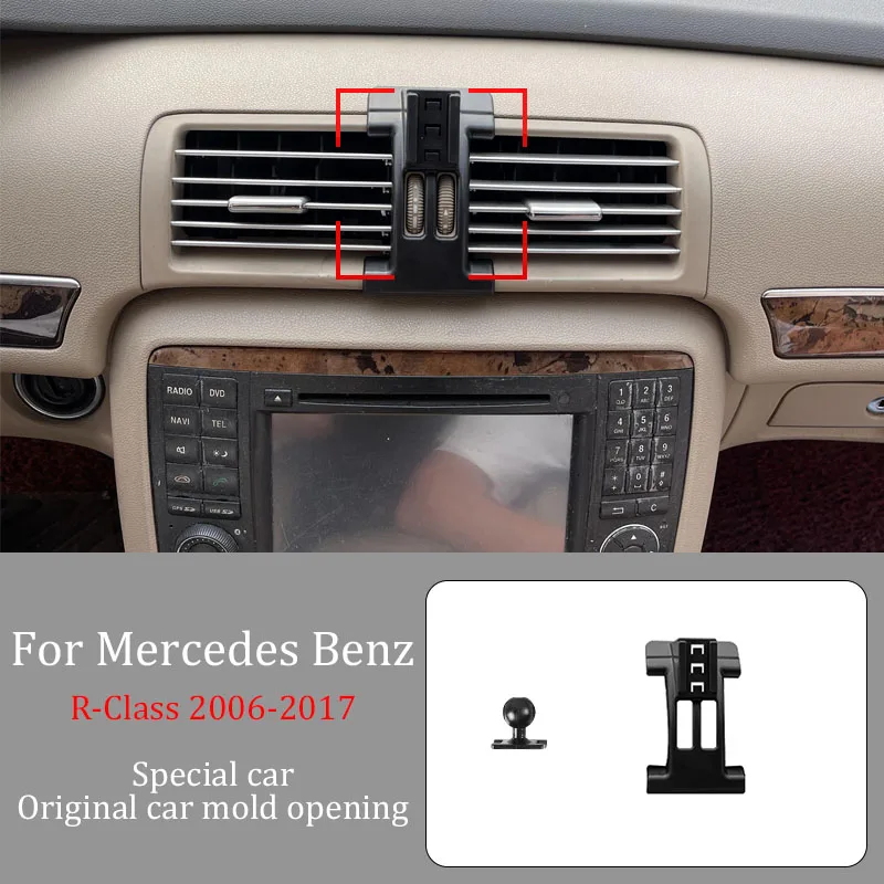 

Car Phone Holder For Mercedes Benz R-Class 2006-2017 DIY Screen Projection Wireless Charger Infrared Induction Fixed Bracket