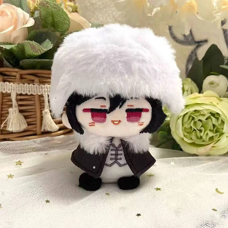 10cm Bungou Stray Dogs Plush Keychain 10CM Dazai Osamu Nakahara Chuuya Soft Stuffed Toys Birthday Gift