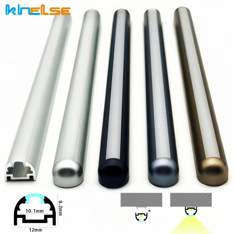 0.3m/0.5m/1m Surface Mounted Cabinet LED Aluminum Profile Bedside Reading Channel Diffuser Closet Wardrobe Shelf Bar Strip Light