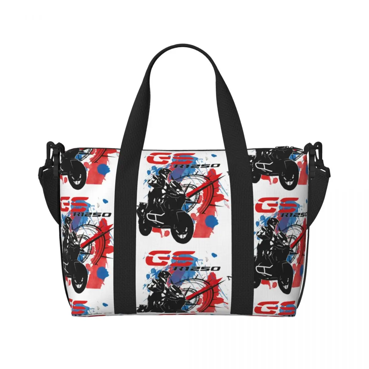 Custom GS R1250 Beach Tote Bag for Women Large Compartment Beach Gym Travel Bags