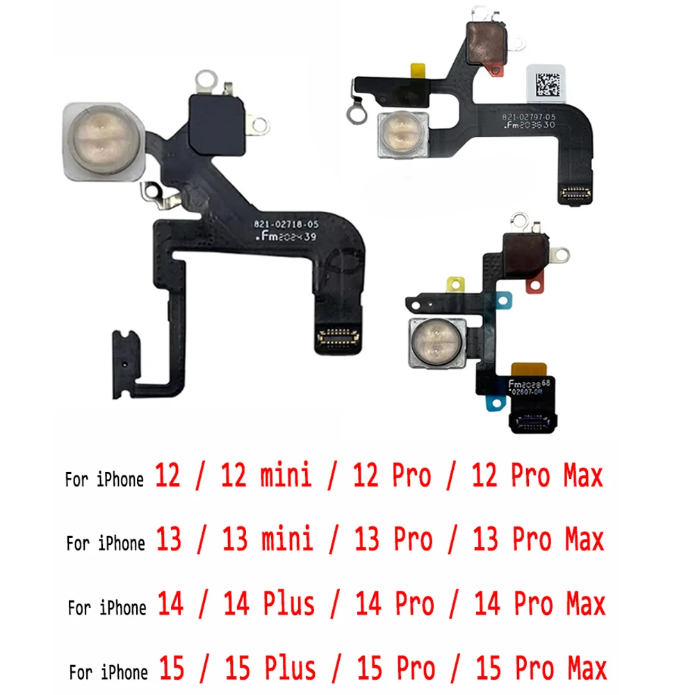 New Proximity Distance Ambient Flash Light Sensor Led Flex Cable Replacement Parts for Iphone 12 Pro Max 13 Mini 14 Plus 15 Pro