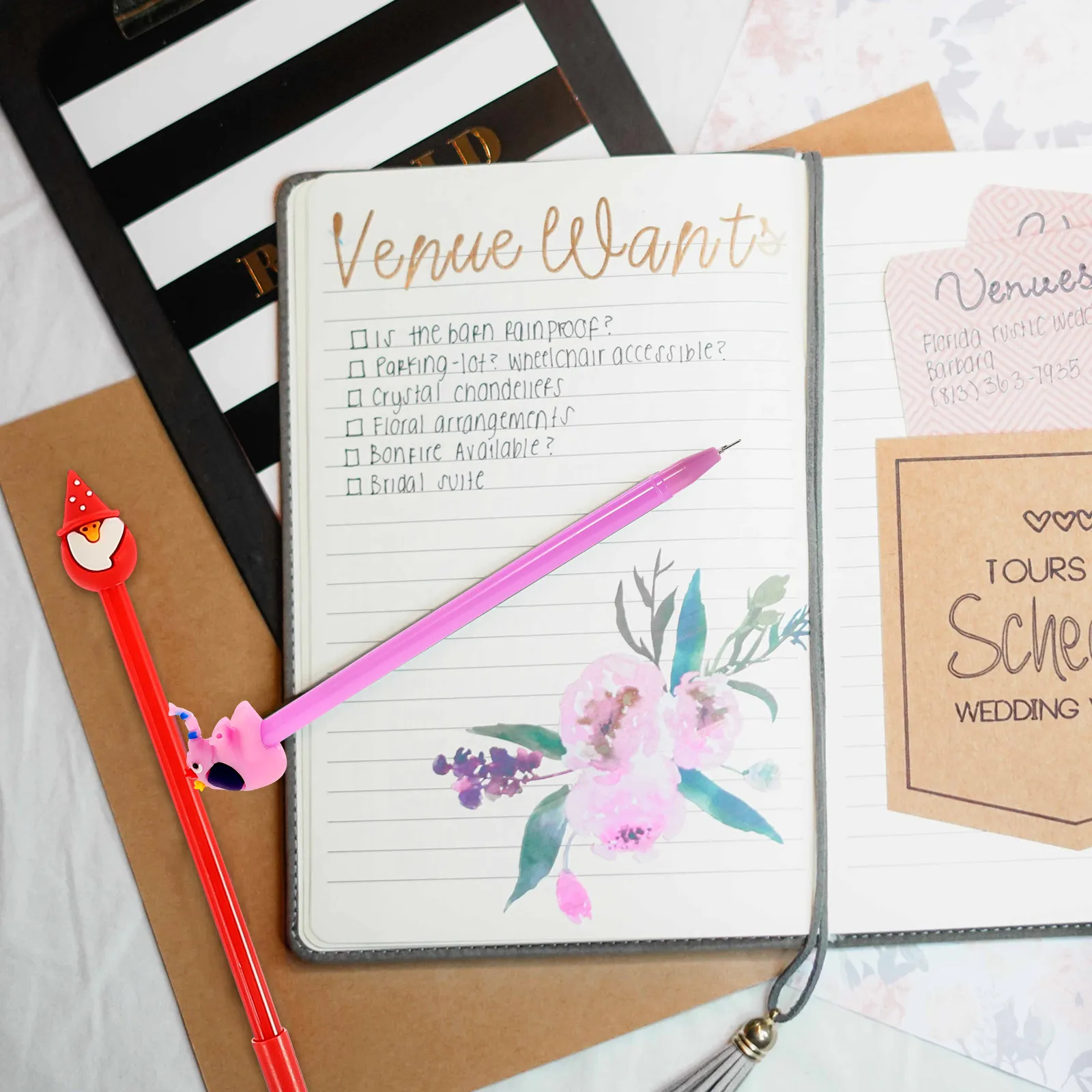 

30Pcs Fine Tip Gel Pens Smooth Writing No Scratch Plastic Sign Pens for Students Teachers Lovely Cartoon Gift Stationery