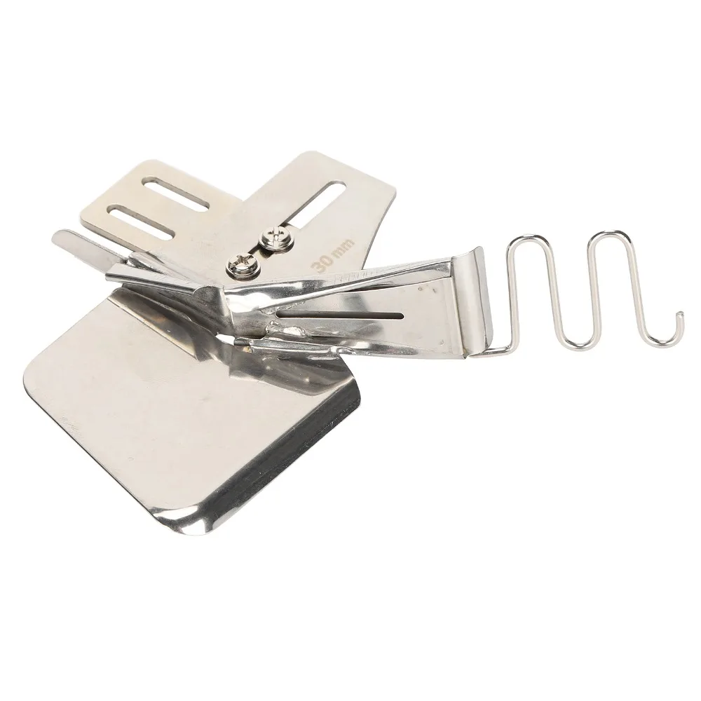 3pcs Lockstitch Machine Accessories 30mm Angle Binder 24mm Iron Bias Folder Industrial 32mm Binding Attachment Industrial Sewing