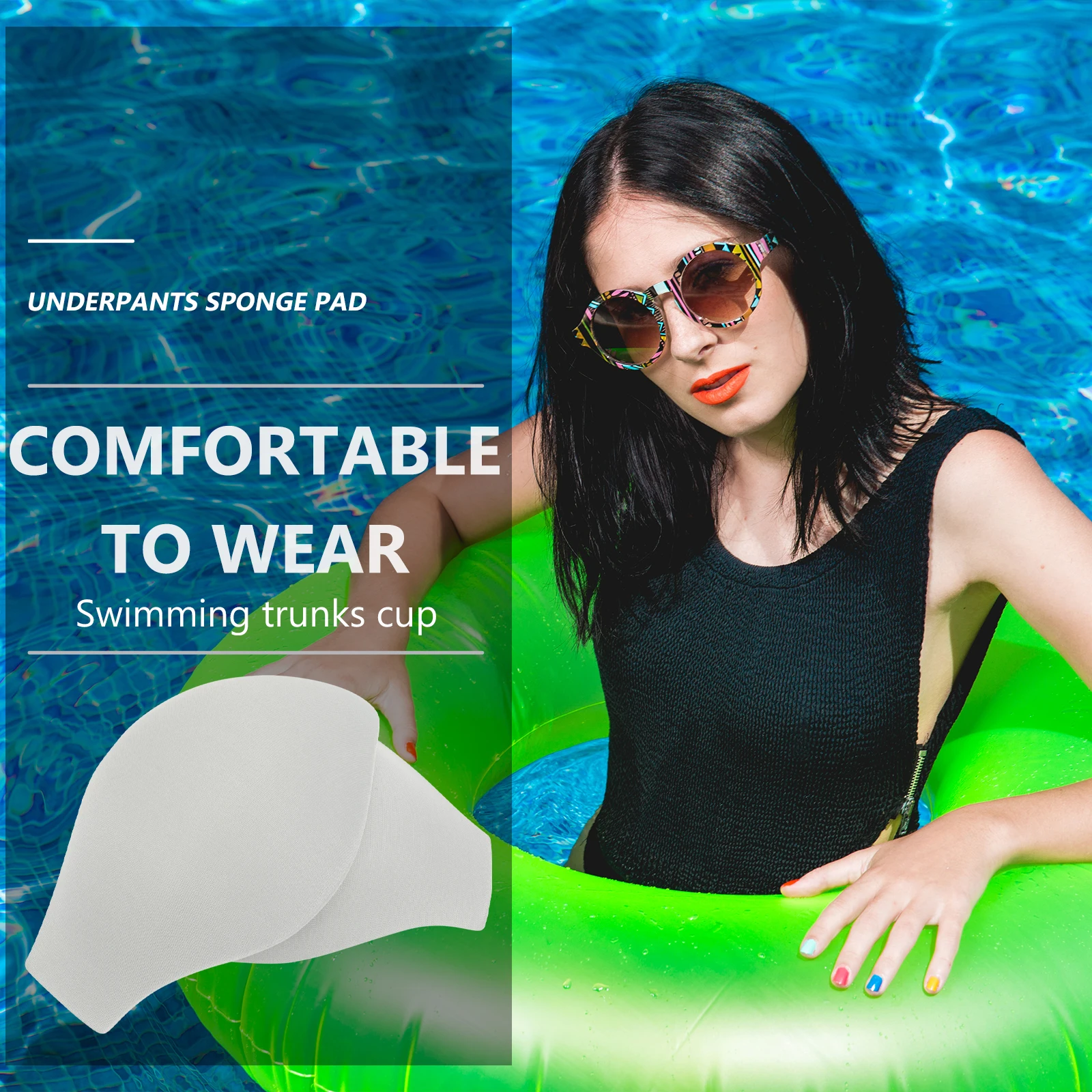 

4pcs Bulge Pads Skin-Friendly Swim Brief Pads Lightweight Highlight Protection Underwear Supplies For Nightclub