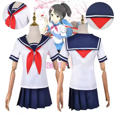 Anime Ayano Aishi Cosplay Costume Game Yandere Simulator Cosplay Clothes JK School Uniform Halloween Costumes for Women Girls