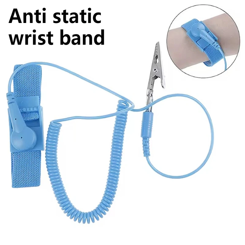 Anti Static Bracelet Electrostatic Cordless Wireless Adjustable ESD Discharge Cable Wrist Band Strap Hand With Spare Wristband