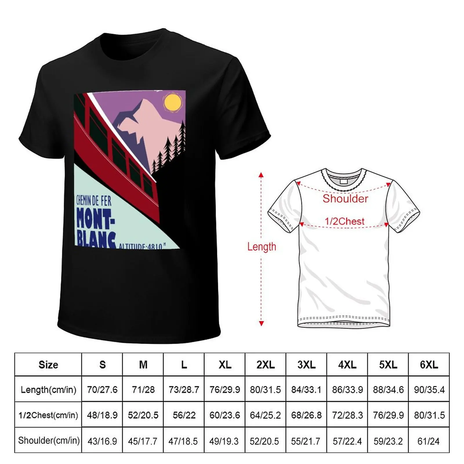 Chemin de Fer Mont Blanc poster T-Shirt Holiday Outdoor T-Shirt